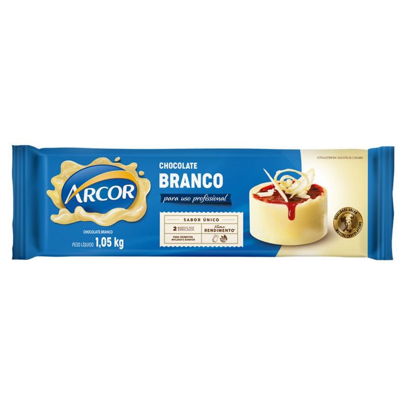 Barra de Chocolate Branco 1,05kg - Arcor