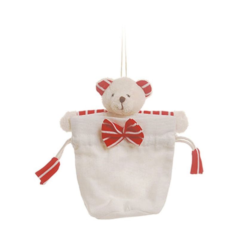 Bolsinha Urso Bege Vermelho (Bolsinhas) - 1 Un