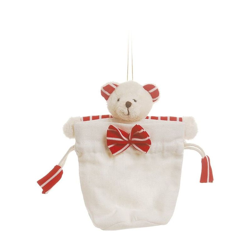 Bolsinha Urso Bege Vermelho (Bolsinhas) - 1 Un