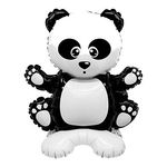 Balão de Festa Metalizado 16" 42cm - Panda com Base - 1 unidade - Rizzo