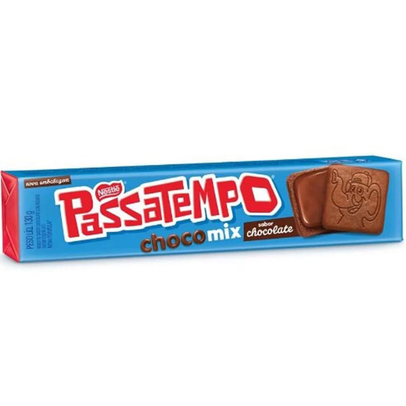 Biscoito Passatempo Recheado Chocomix 130g - Nestlé