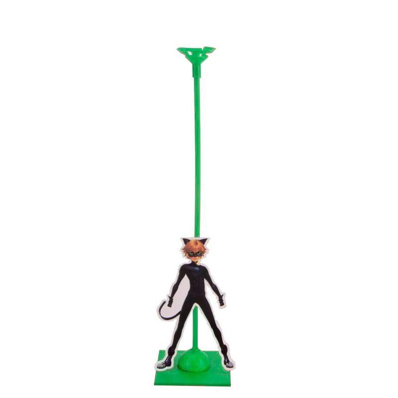 Festa Miraculous LadyBug - Enfeite de Mesa Porta Balão Miraculous Cat Noir