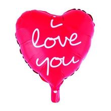 Balão Metalizado I Love You - Silver Plastic - 1 Un