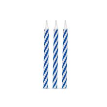 Vela Espiral Azul - Silver Plastic - 4 Un