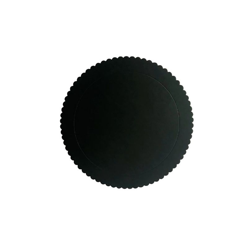 Cakeboard 26cm Preto - Silver Plastic - 1 Un