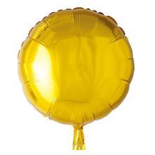 Balão Metalizado Redondo com Canudo Dourado 18" - SilverPlastic - 1 un