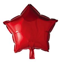 Balão Metalizado Estrela Com Canudo Vermelho - SilverPlastic - 18"