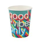 Copo Good Vibes - Silver Plastic - 10 Un