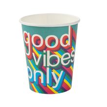 Copo Good Vibes - Silver Plastic - 10 Un