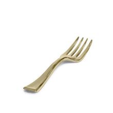 Garfo Sobremesa Gold - Silver Plastic - 8 Un