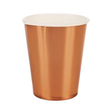 Copo Rose Gold - Silver Plastic - 8 Un