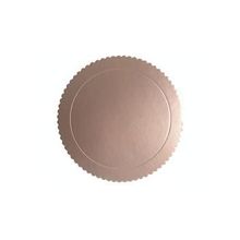 Cakeboard 35cm Rose Gold - Silver Plastic - 1 Un