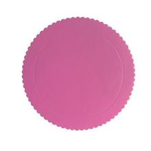 Cakeboard 35cm Rosa Bebê - Silver Plastic - 1 Un