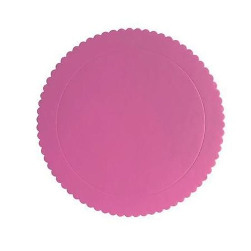 Cakeboard 35cm Rosa Bebê - Silver Plastic - 1 Un