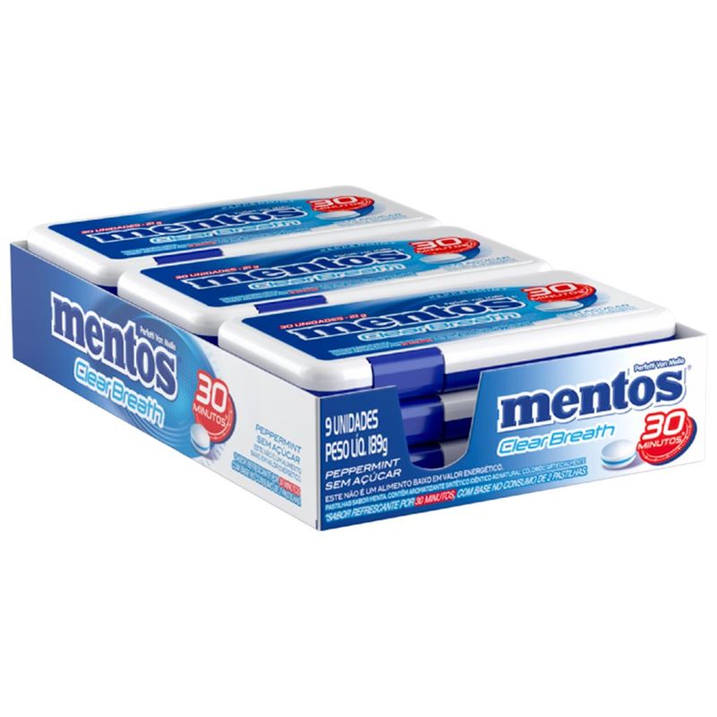 Pastilha Mentos ClearBreath PepperMint c/9 - Perfetti