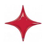 Balão Qualatex 40" - Shape Solto - Starpoint Vermelho Rubi - 1 Un