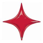 Balão Qualatex 20" - Shape Solto - Starpoint Vermelho Rubi - 1 Un