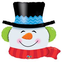 Balão Qualatex 36" - Shape - Boneco De Neve Sorridente - 1 Un