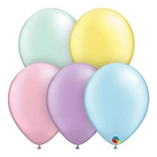 Balão Qualatex 5" - Redondo Sortido Pastéis Perolado - Liso Látex - 100 Un