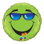 Balão Qualatex 18" - Redondo - Sorriso Bacana Verde - 1 Un