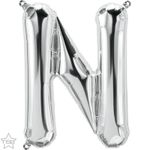 Balão Qualatex 16" - Letra - N Prata - 1 Un