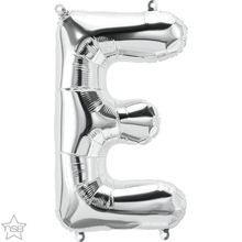 Balão Qualatex 16" - Letra - E Prata - 1 Un