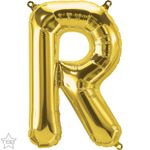 Balão Qualatex 34" - Letra - R Ouro - 1 Un