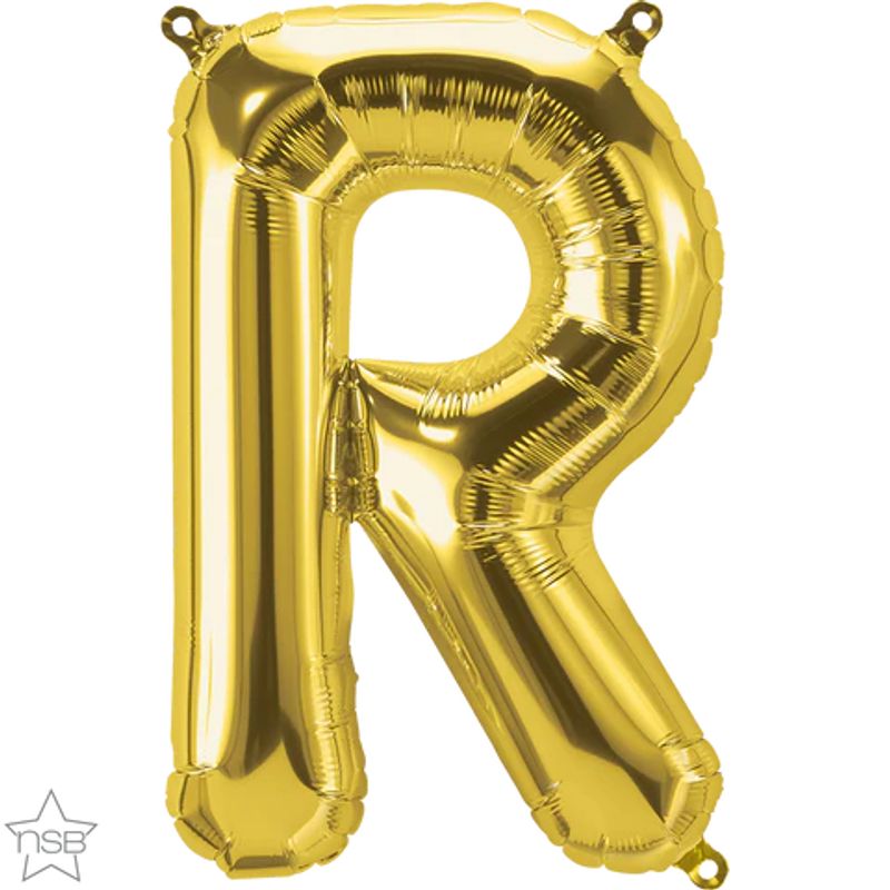Balão Qualatex 34" - Letra - R Ouro - 1 Un