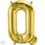 Balão Qualatex 34" - Letra - Q Ouro - 1 Un