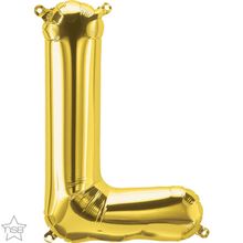 Balão Qualatex 34" - Letra - L Ouro - 1 Un