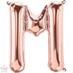 Balão Qualatex 34" - Letra - M Ouro Rosê - 1 Un
