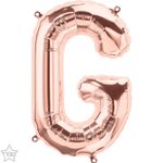 Balão Qualatex 34" - Letra - G Ouro Rosê - 1 Un