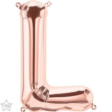 Balão Qualatex 34" - Letra - L Ouro Rosê - 1 Un