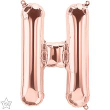 Balão Qualatex 34" - Letra - H Ouro Rosê - 1 Un