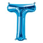 Balão Qualatex 34" - Letra - T Azul - 1 Un