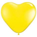 Balão Qualatex 6" - Coração Amarelo - Liso Látex - 100 Un