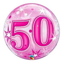 Balão Qualatex 22" - Bubble Simples - 50-Rosa Explosao - 1 Un