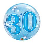 Balão Qualatex 22" - Bubble Simples - 30-Explosão Azul Estelar - 1 Un