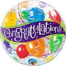 Balão Qualatex 22" - Bubble Simples - Congratulations-Balões - 1 Un