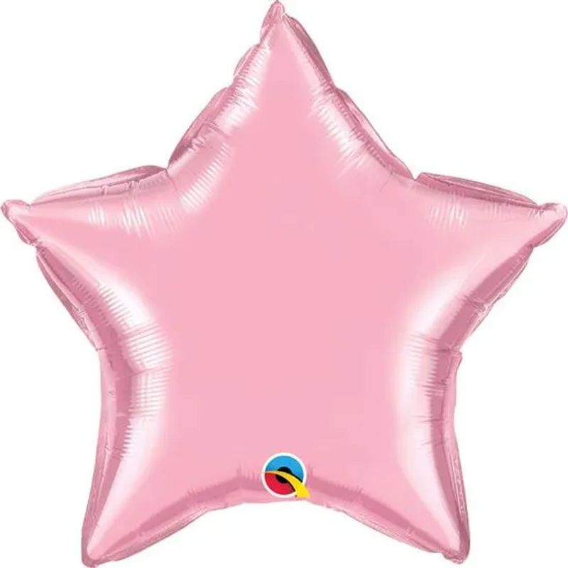 Balão Qualatex 04" - Estrela - Rosa Perolado Metalizado Liso - 1 Un