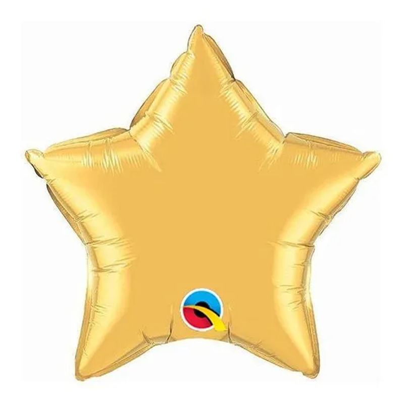 Balão Qualatex 36" - Estrela - Ouro Metalizado Liso - 1 Un