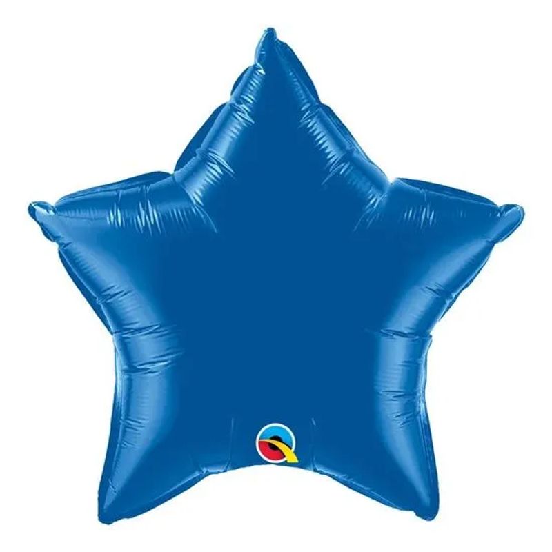 Balão Qualatex 20" - Estrela - Azul Escuro Metalizado Liso - 1 Un