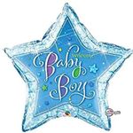 Balão Qualatex 36" - Estrela Hol - Welcome Baby Boy-Estrelas - 1 Un