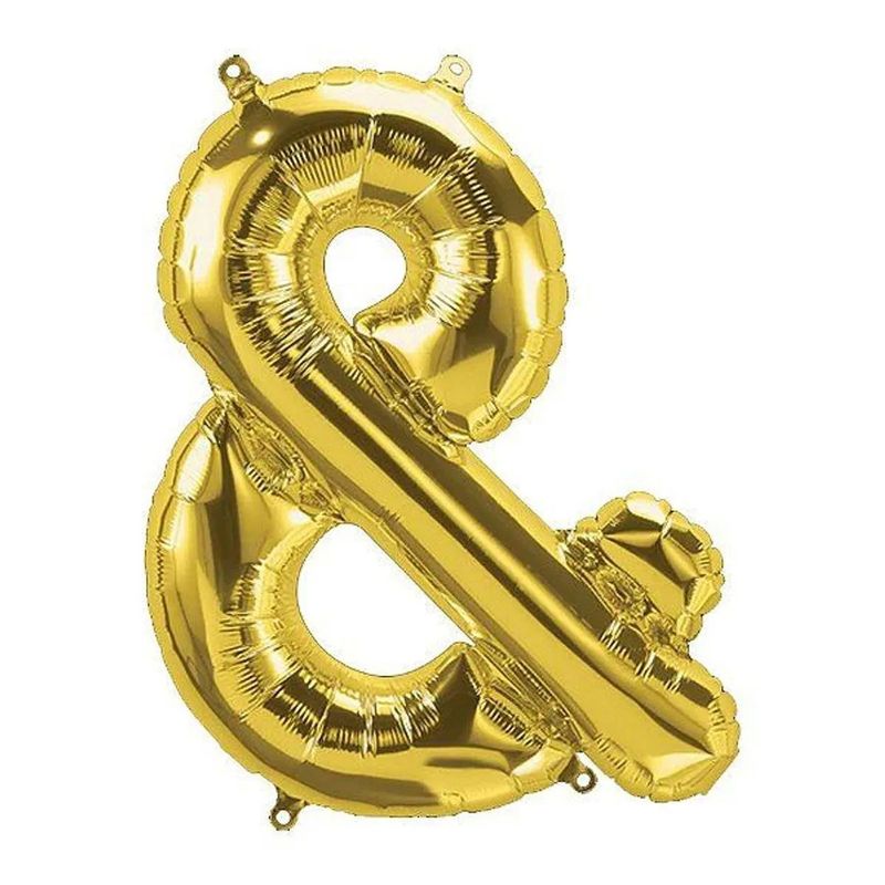 Balão Qualatex 16" - Símbolo - Ampersand Ouro - 1 Un