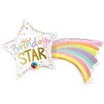 Balão Qualatex 14" - Shape Solto - Birthday Star-Estrela - 1 Un