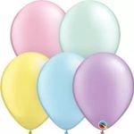 Balão Qualatex 11" - Qx Party Balloon Pkg Plain - Sortido Pastel Perolado - 6 Un