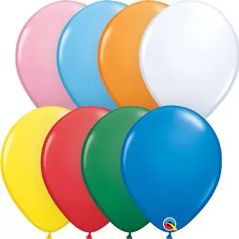 Balão Qualatex 11" - Qx Party Balloon Pkg Plain - Sortido Especial - 6 Un