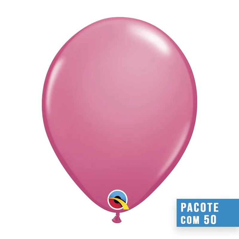 Balão Qualatex 11" - Qx Party Balloon Pkg Plain - Rosa Mex - 6 Un