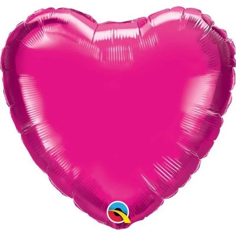 Balão Qualatex 04" - Coração - Magenta Metalizado Liso - 1 Un