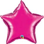 Balão Qualatex 36" - Estrela - Magenta Metalizado Liso - 1 Un